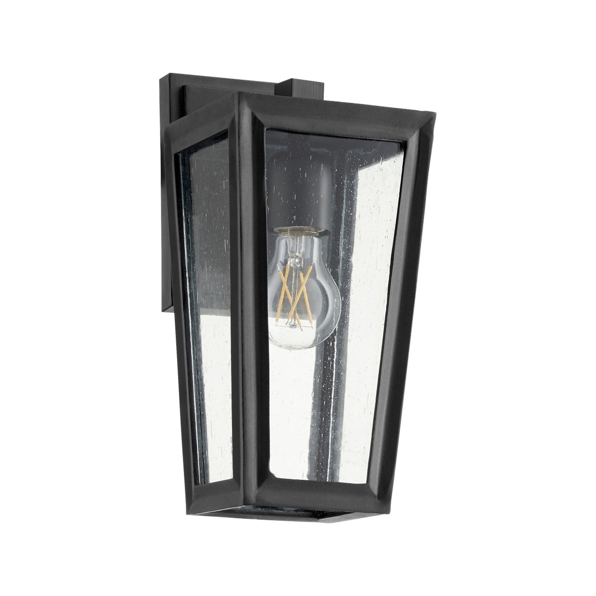Bravo 12" 1-Light Black Outdoor Wall Light