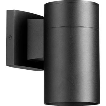 Cylinder 8" 1-Light Black Outdoor Wall Light