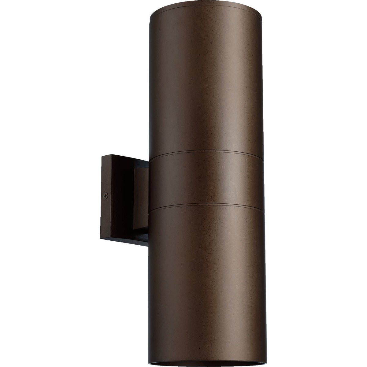 Cylinder 17" 2-Light Oiled Bronze Outdoor Wall Light