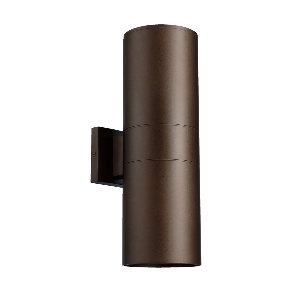 Cylinder 17" 2-Light Oiled Bronze Outdoor Wall Light