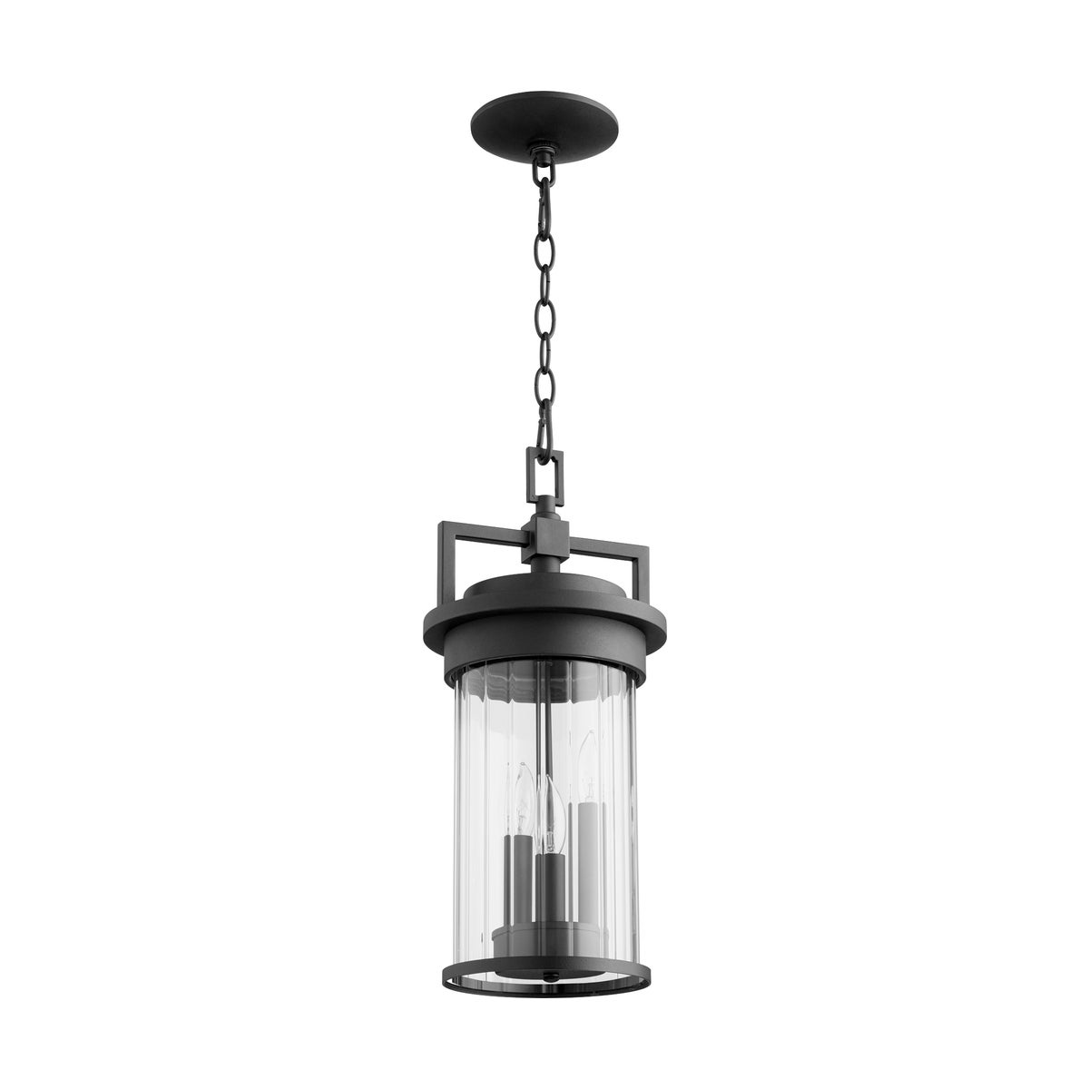 Dimas 18" 3-Light Black Outdoor Pendant