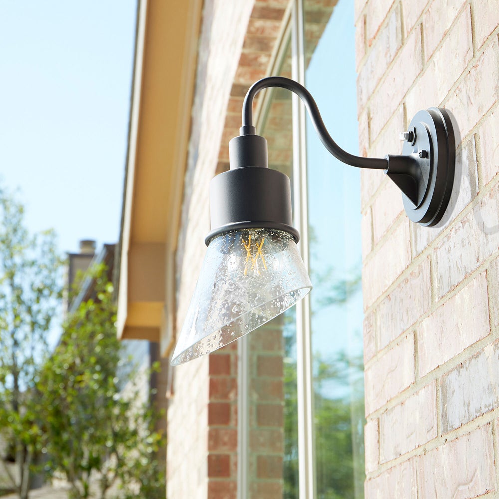 Torrey 13" 1-Light Black Outdoor Wall Light
