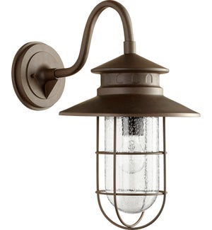 Moriarty 1 Light Industrial Oiled Bronze  Outdoor Wall Light