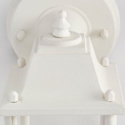 Traditional 9" 1-Light White Outdoor Wall Light