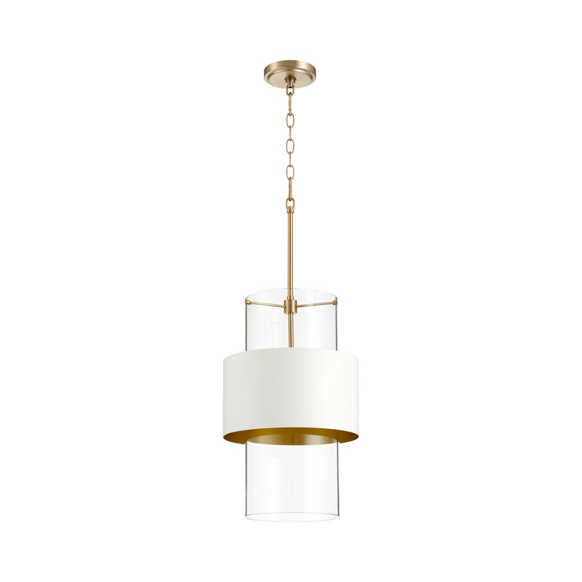 Aged Brass Contemporary Pendant