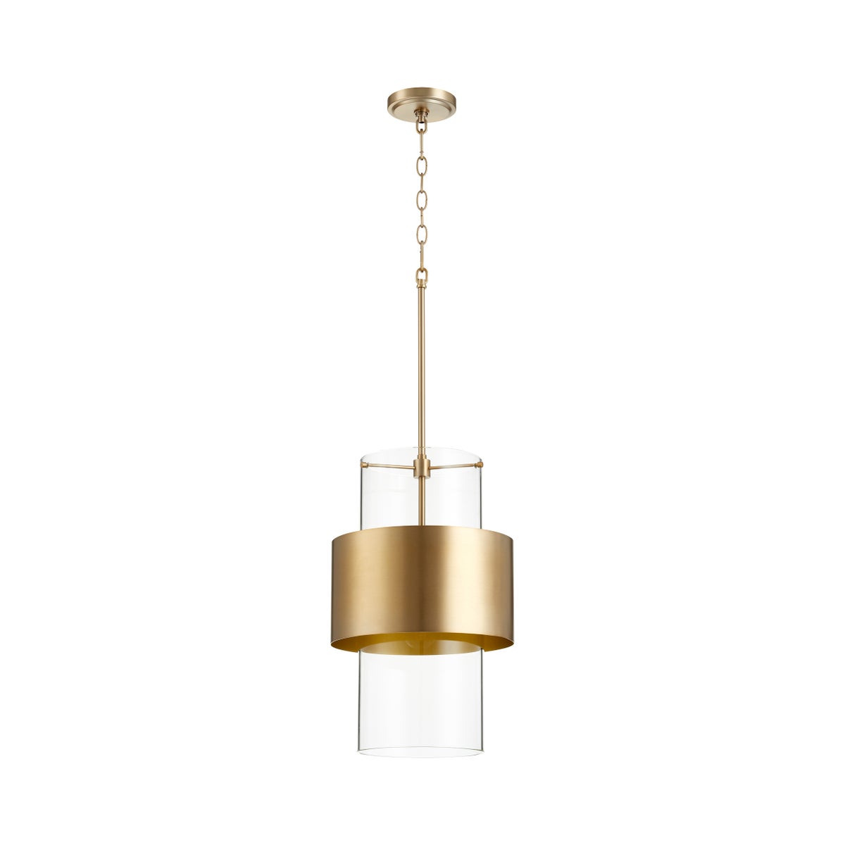 Aged Brass Contemporary Pendant
