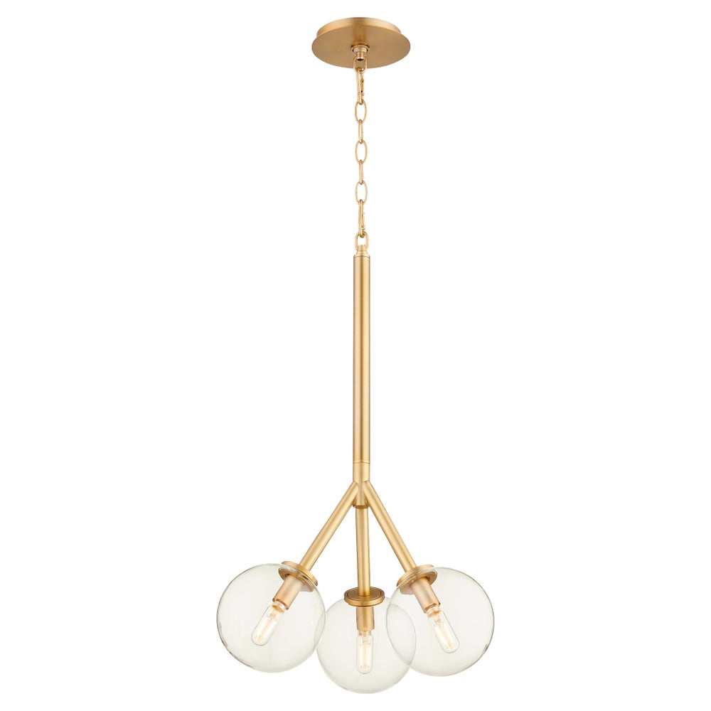 ROVI 3 Light Pendant - Aged Brass