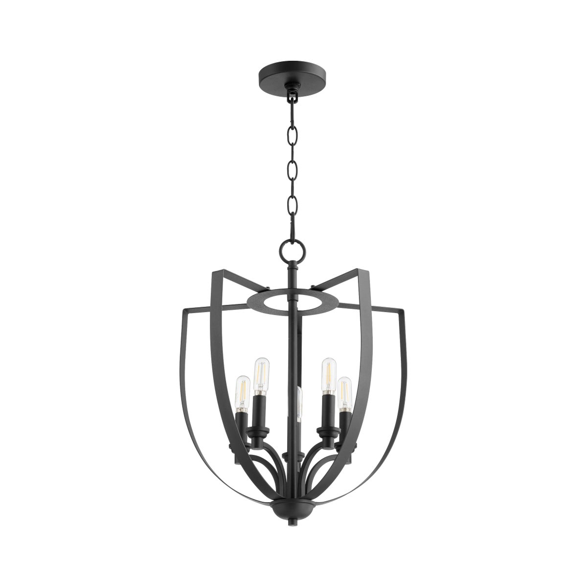 Dakota 5 Light Black Soft Contemporary Chandelier