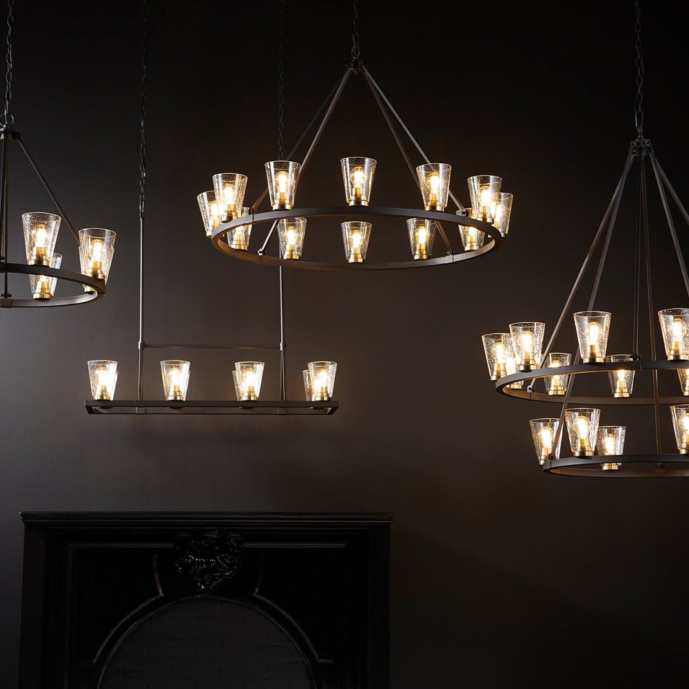 Paxton 8 Light Black Transitional Chandelier