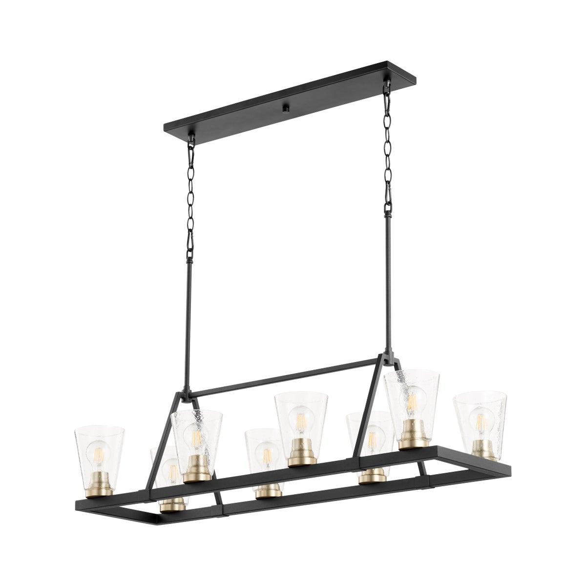 Paxton 8 Light Black Transitional Chandelier