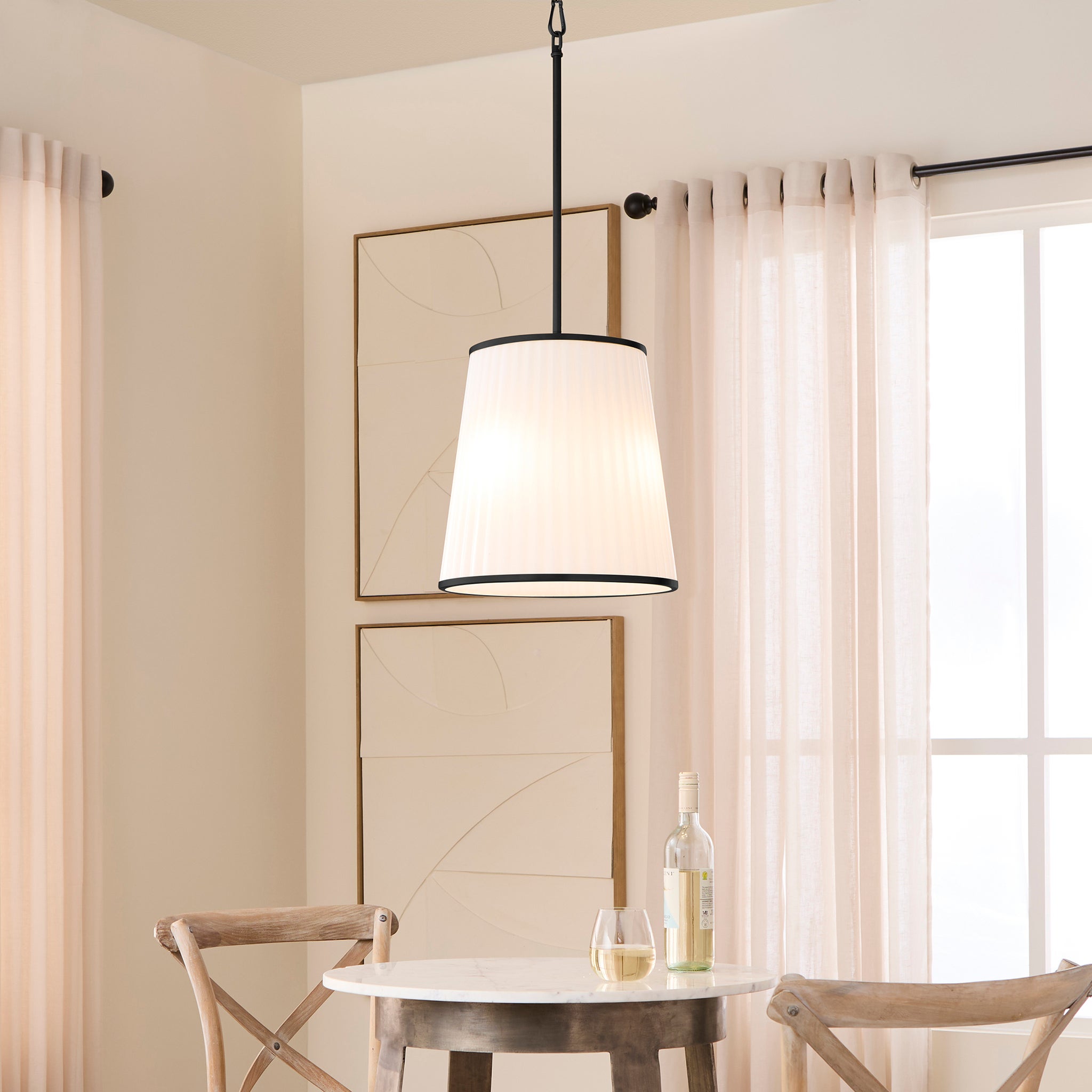 MARLON 3 Light Pendant - Matte Black - wall mount | Quorum