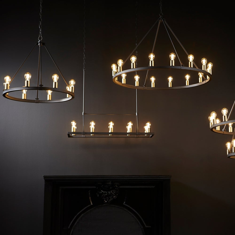 Paxton 10 Light Black Transitional Chandelier