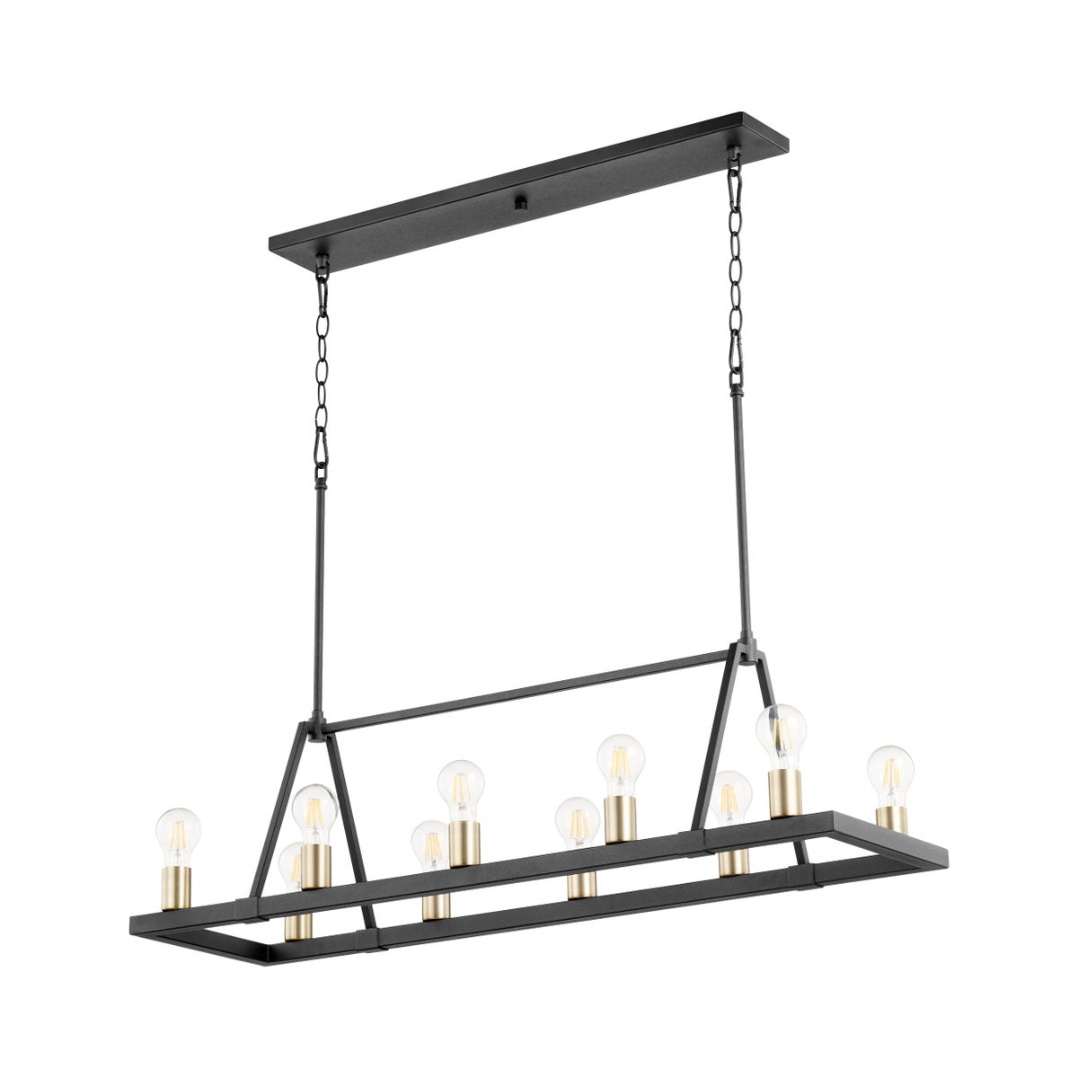 Paxton 10 Light Black Transitional Chandelier