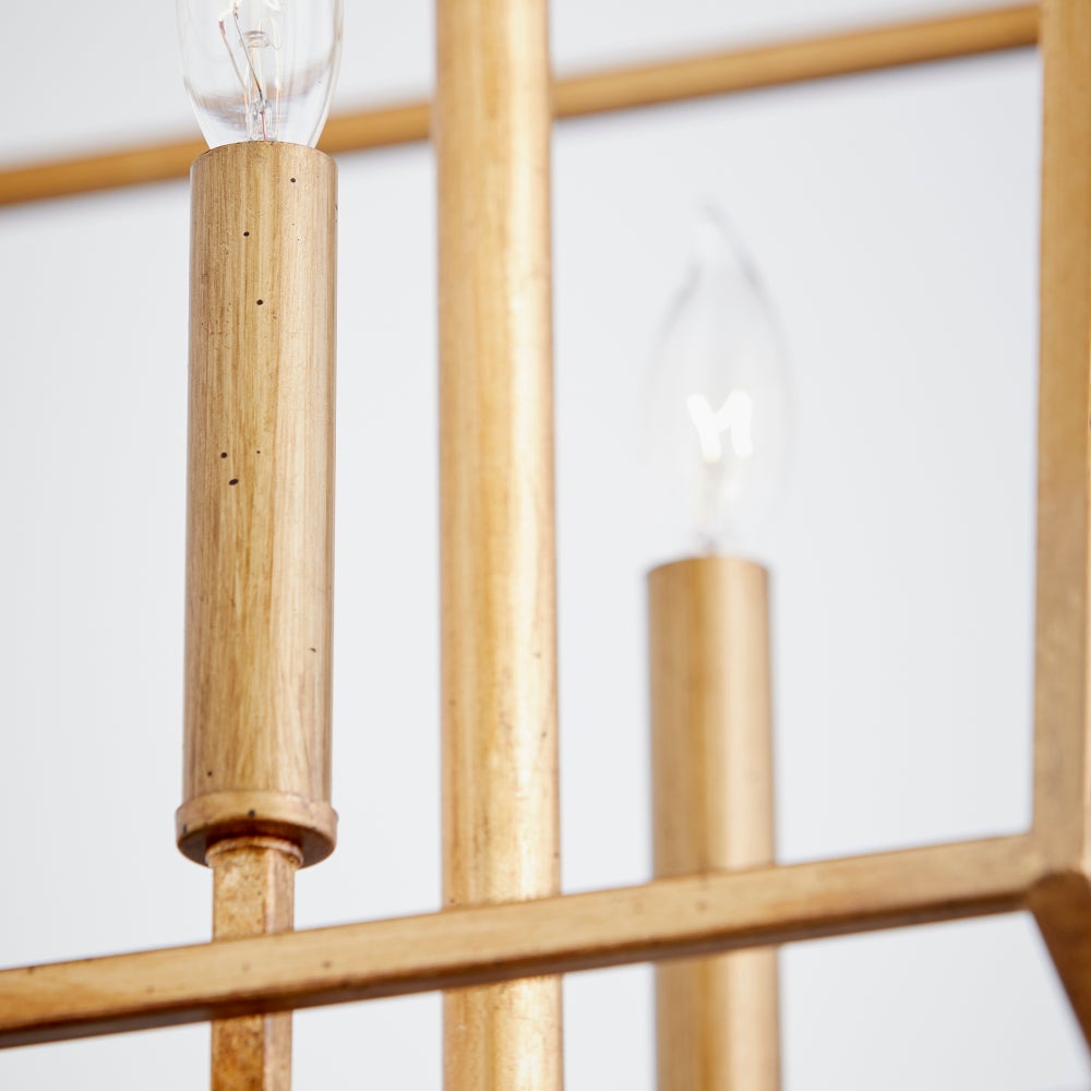 Monument Gold Leaf Transitional Linear Pendant
