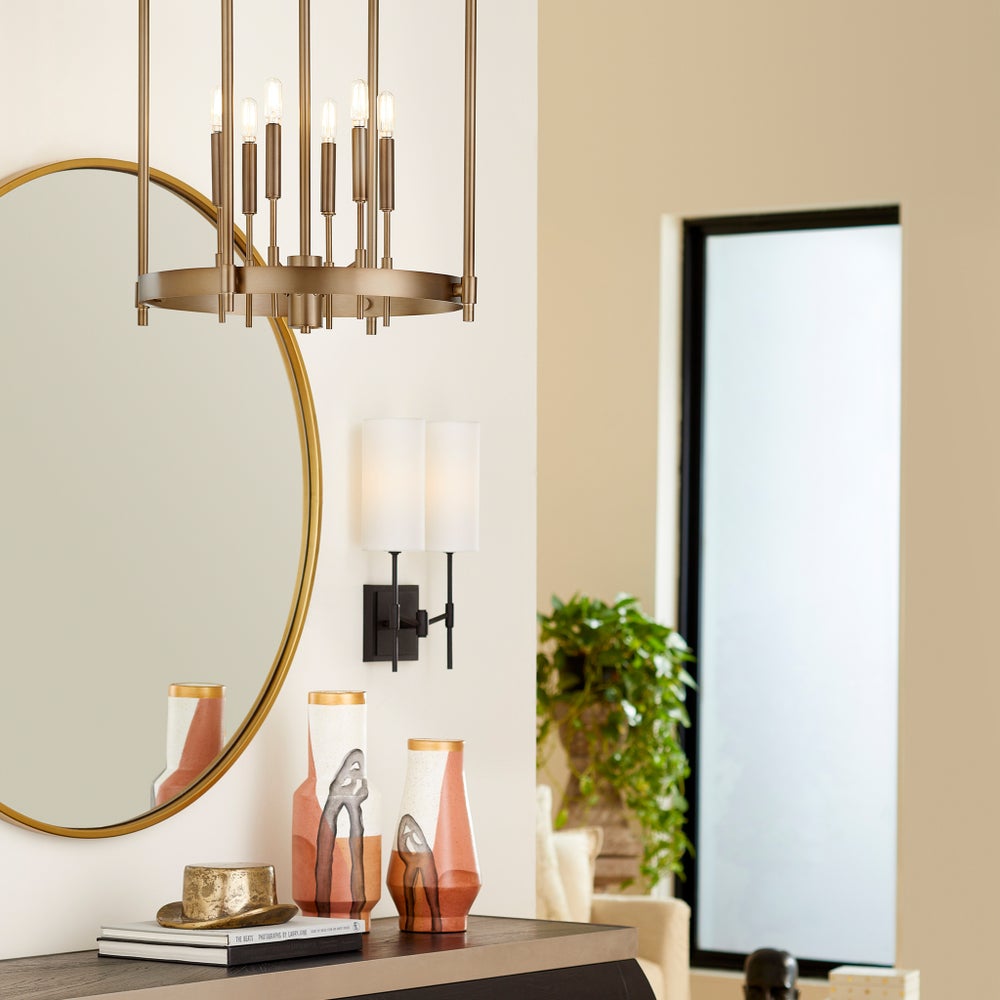HAMILTON 6 Light Entry - Dark Brass