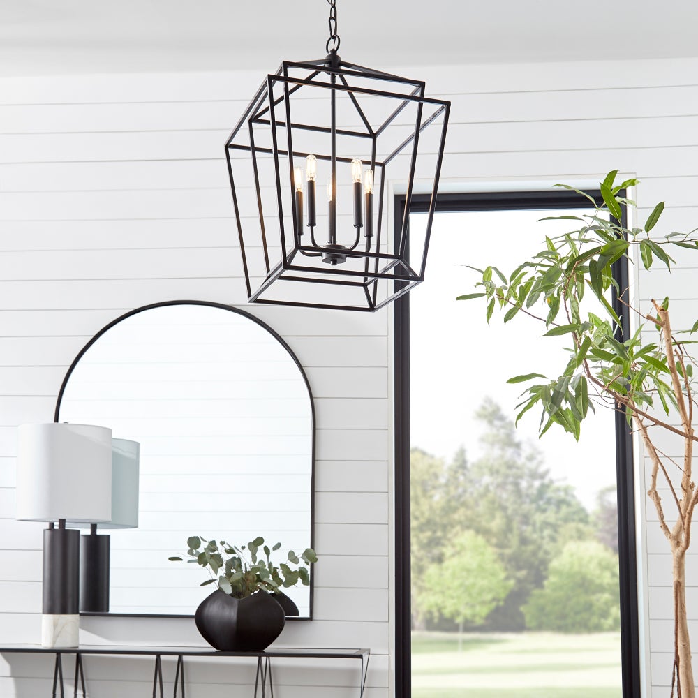 Monument 5 Light Black Pendant
