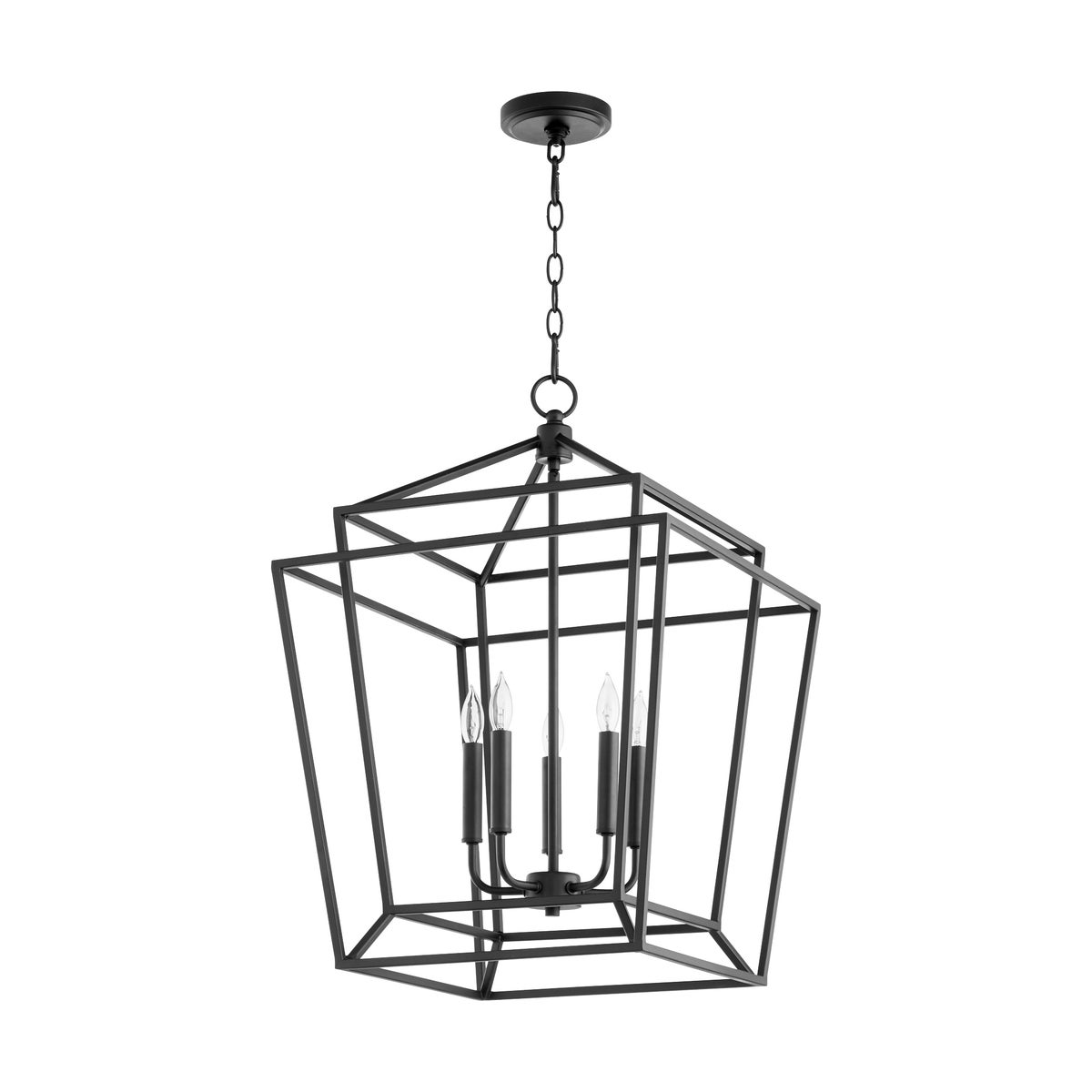 Monument 5 Light Black Pendant