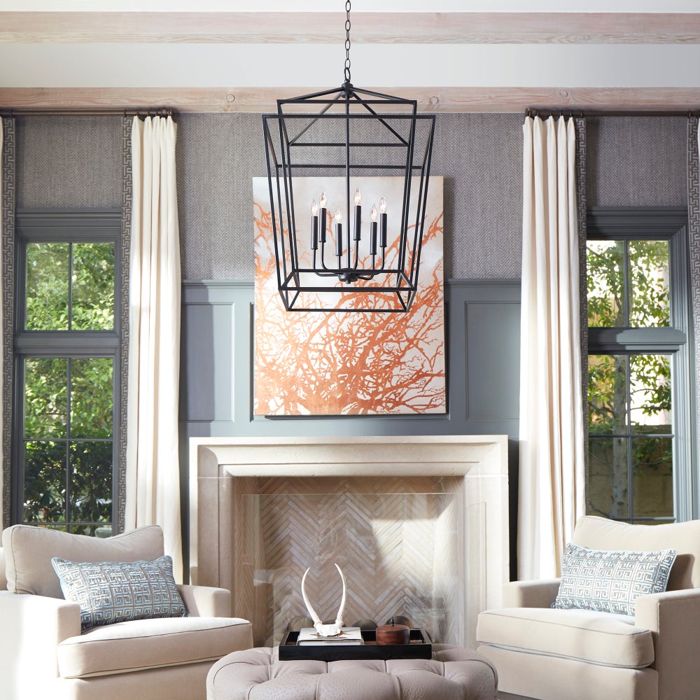 Monument 6 Light Black Pendant
