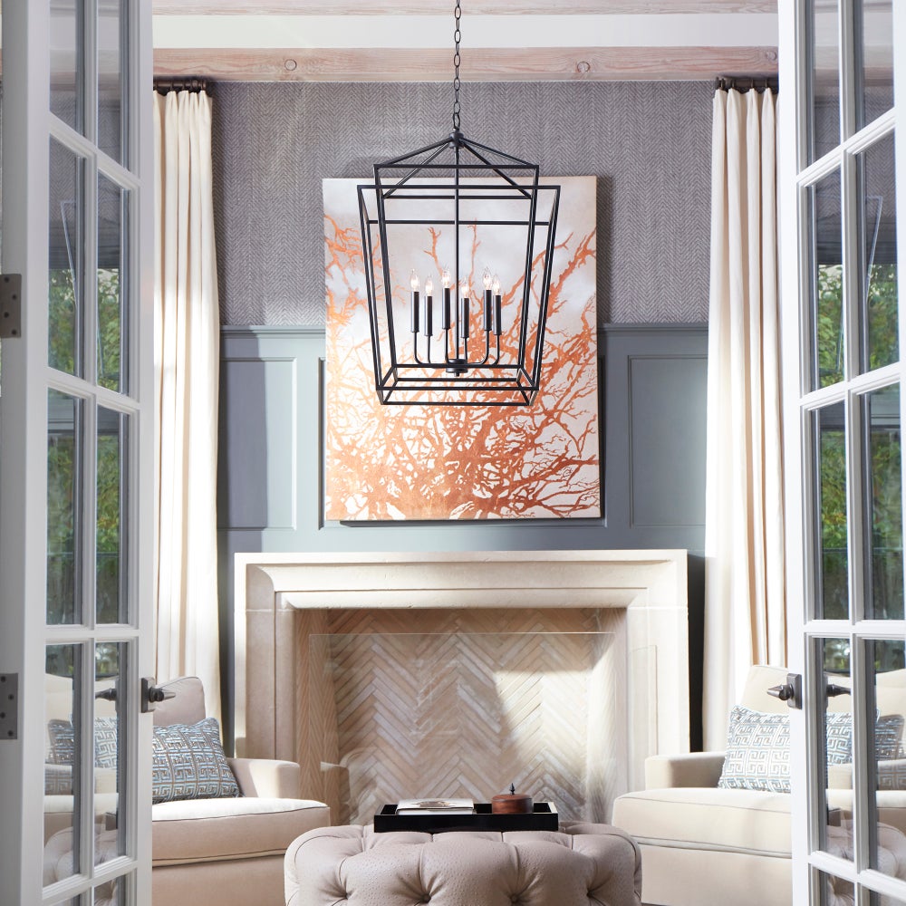 Monument 6 Light Black Pendant