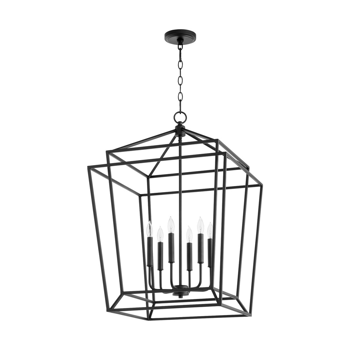 Monument 6 Light Black Pendant
