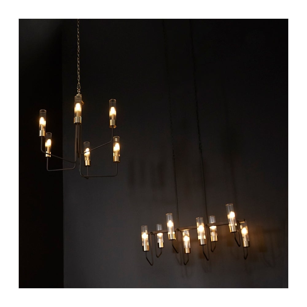 Helix 8 Light Black Transitional Chandelier