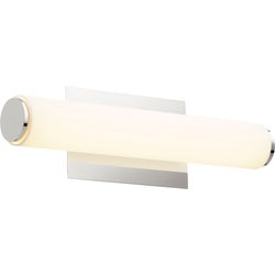 LED 1 Light  Array Modern and Contemporary Polished Nickel Matte White Acrylic Vanity