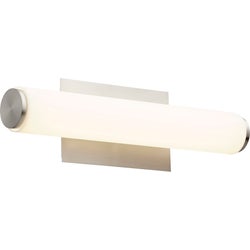 LED 1 Light  Array Modern and Contemporary Satin Nickel Matte White Acrylic Vanity