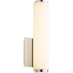 1 Light Modern and Contemporary Polished Nickel Matte White Acrylic LED Wall Sconce