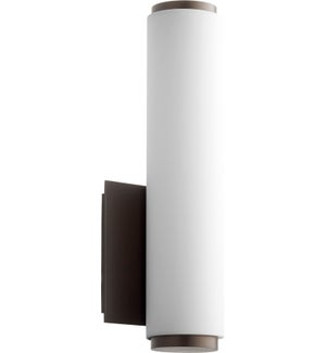 1 Light Modern and Contemporary Oiled Bronze Matte White Acrylic LED Wall Sconce