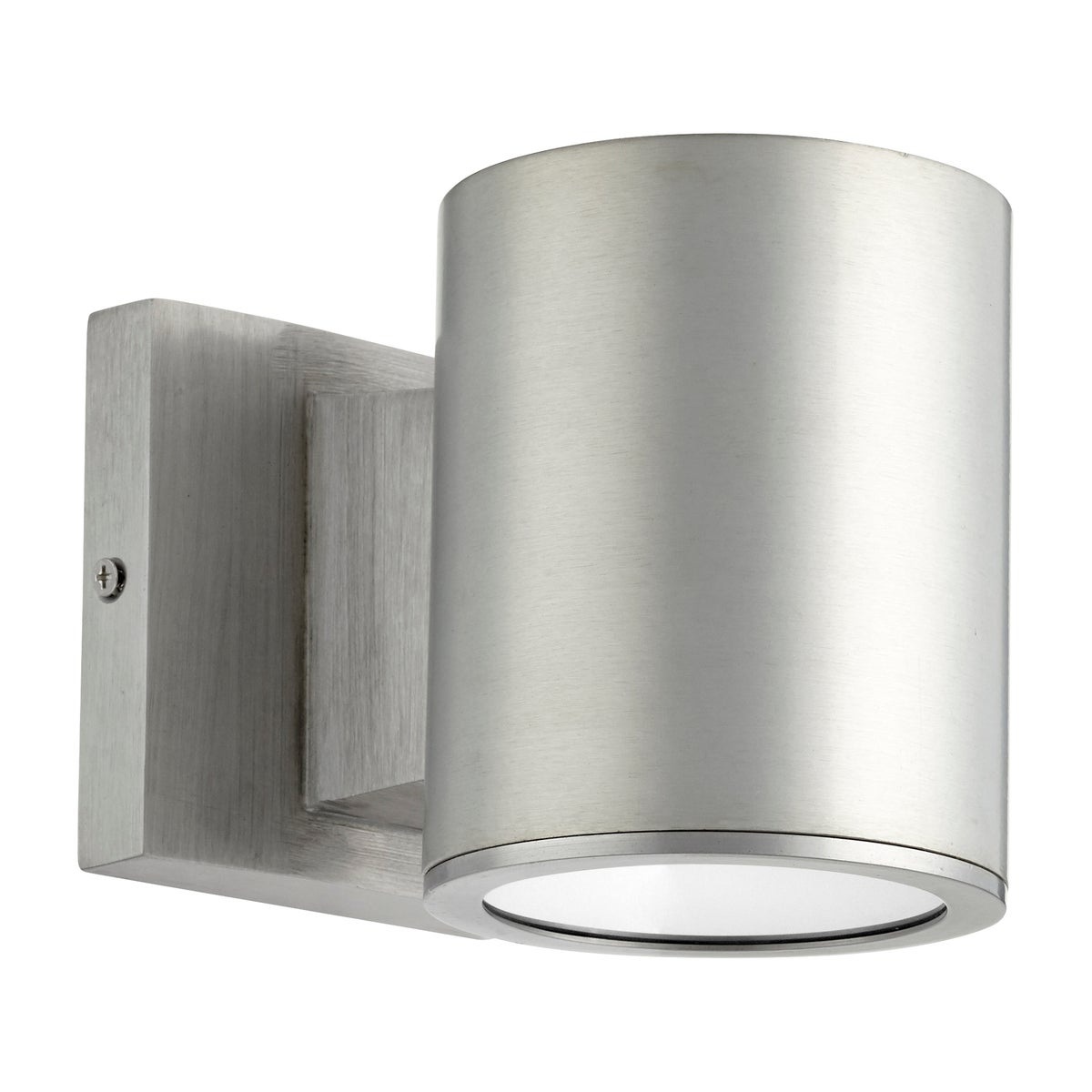 Cylinder Brushed Aluminum Contemporary Outdoor Wall Light