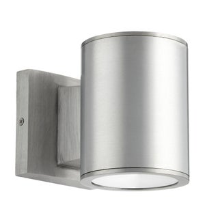 Cylinder 6" Brushed Aluminum Contemporary Outdoor Wall Light