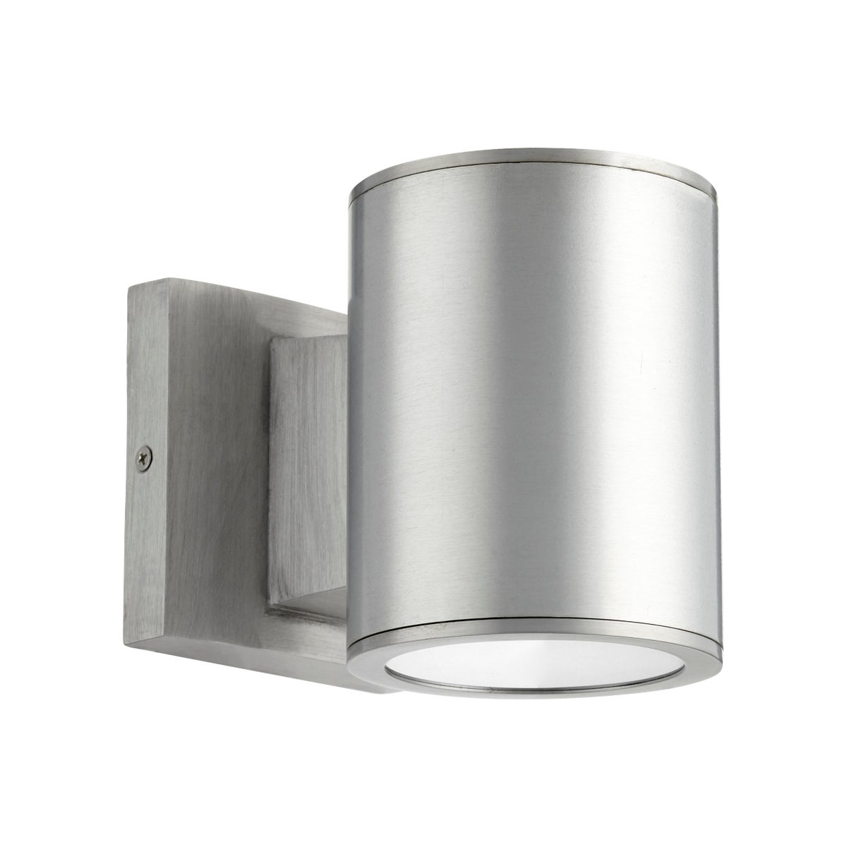 Cylinder Brushed Aluminum Contemporary Outdoor Wall Light