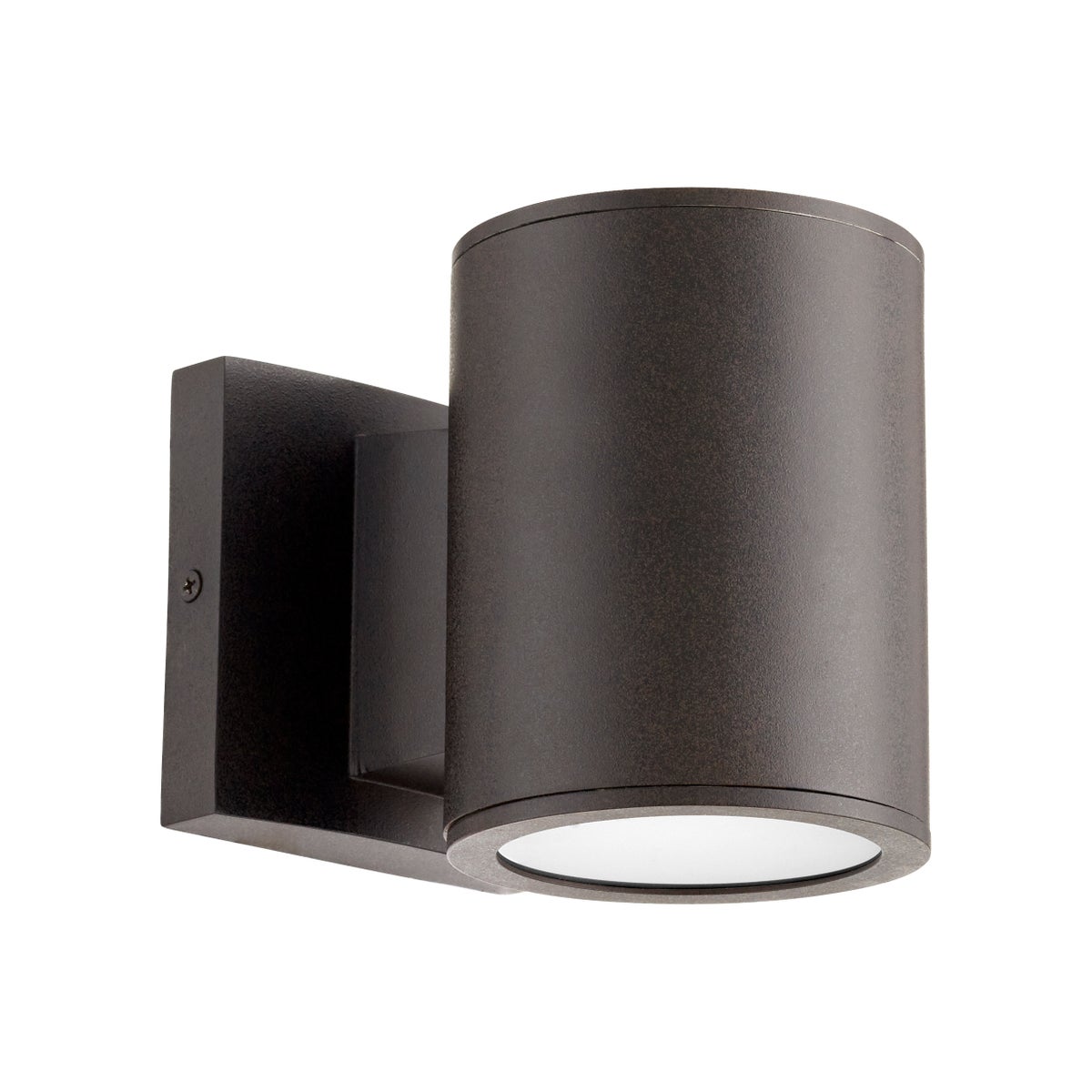 Cylinder 6" 2-Light Oiled Bronze Outdoor Wall Light