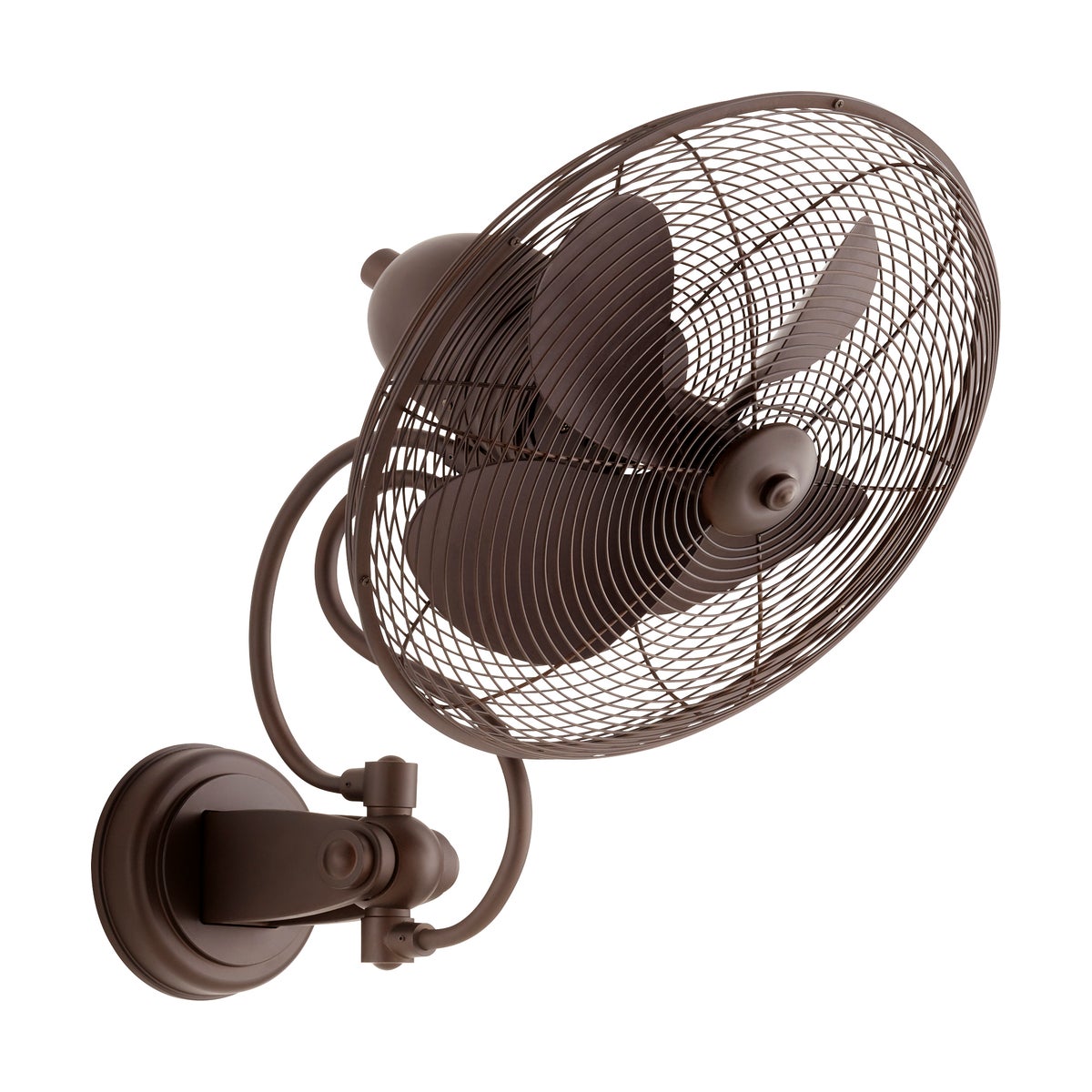 Piazza 14-in Oiled Bronze Indoor/Outdoor Wall Fan (4-Blade) - wall 