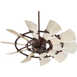 Windmill 44-in 10 Blade Oiled Bronze Modern Farmhouse Ceiling Fan