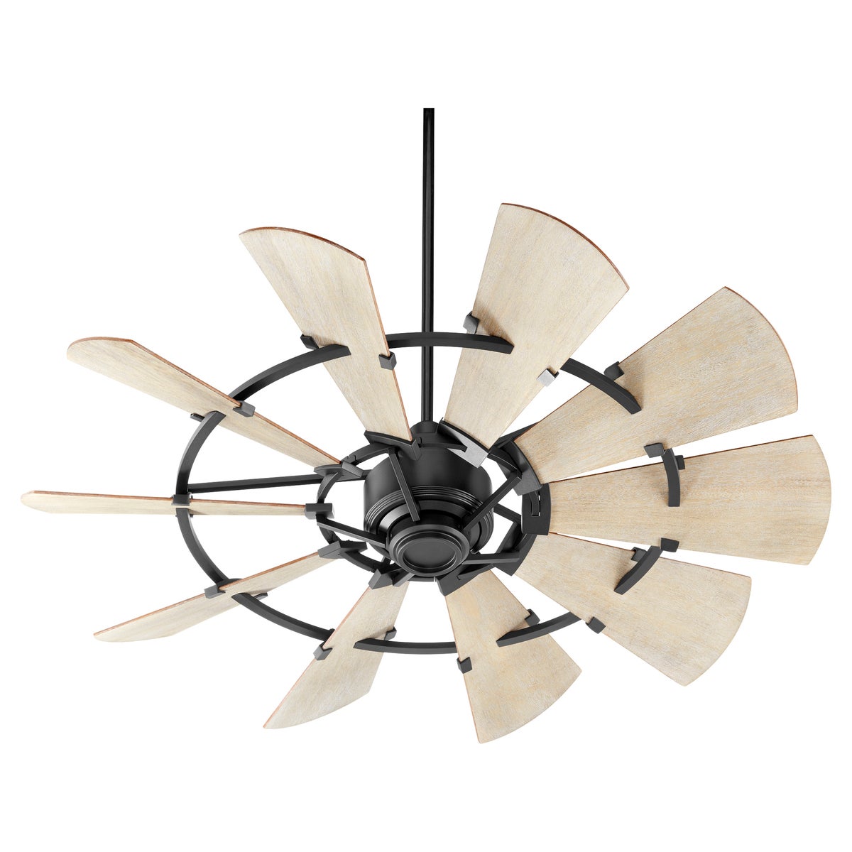 Windmill 52-in 10 Blade Black Modern Farmhouse Ceiling Fan
