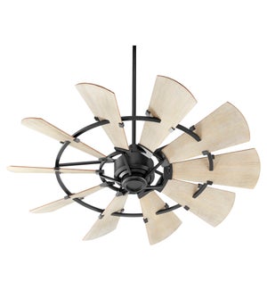 Windmill 52-in 10 Blade Black Modern Farmhouse Ceiling Fan