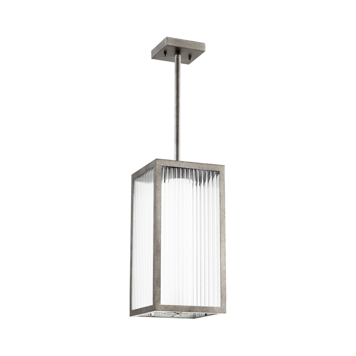 Maestro 17" 3-Light Weathered Zinc Outdoor LED Pendant