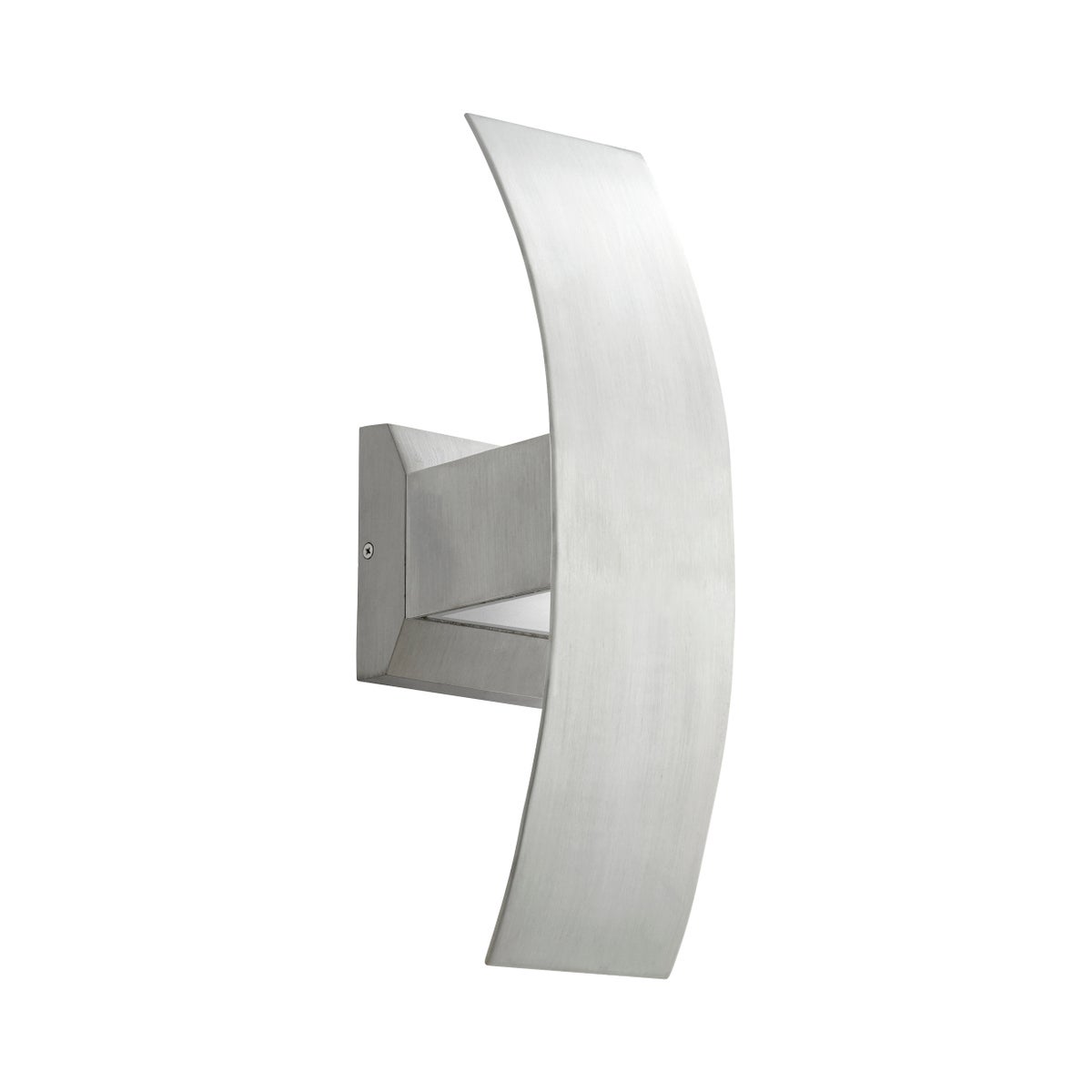 Curvo 16" 1-Light Brushed Aluminum Outdoor LED Wall Light