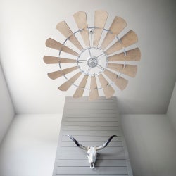 Windmill 72" 1Galvenized Transitional Ceiling Fan