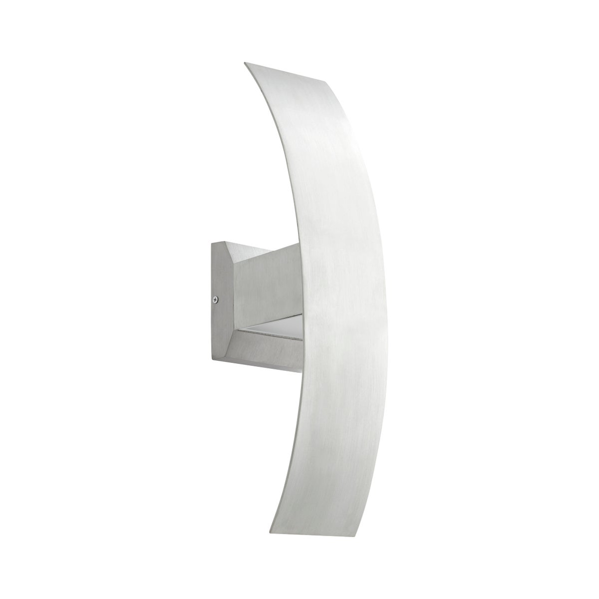 Curvo 19" 1-Light Brushed Aluminum Outdoor LED Wall Light