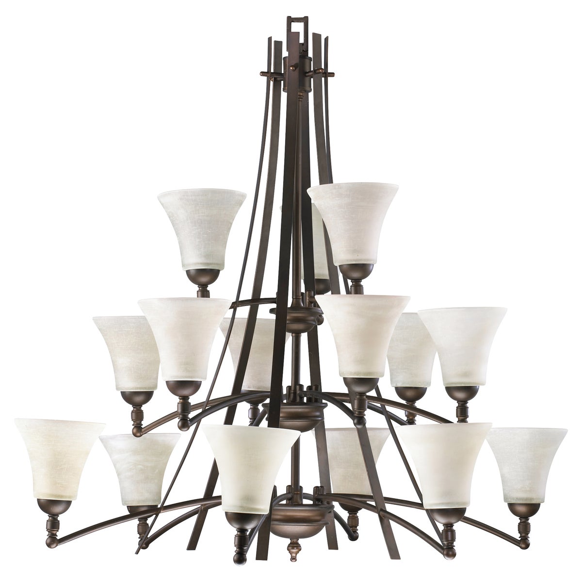 ASPEN 15 Light chandelier- Oiled Bronze