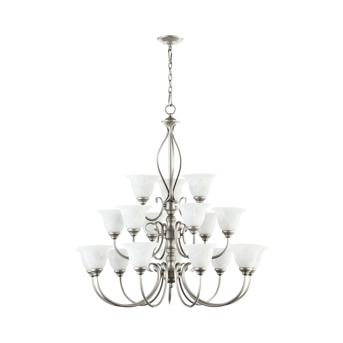 SPENCER 18 Light chandelier- Classic Nickel