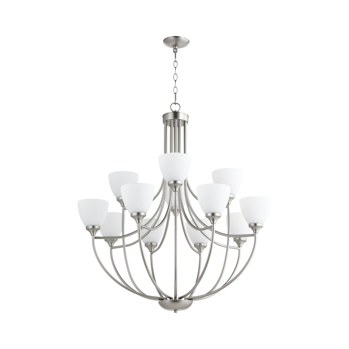 ENCLAVE 12 Light chandelier- Satin Nickel