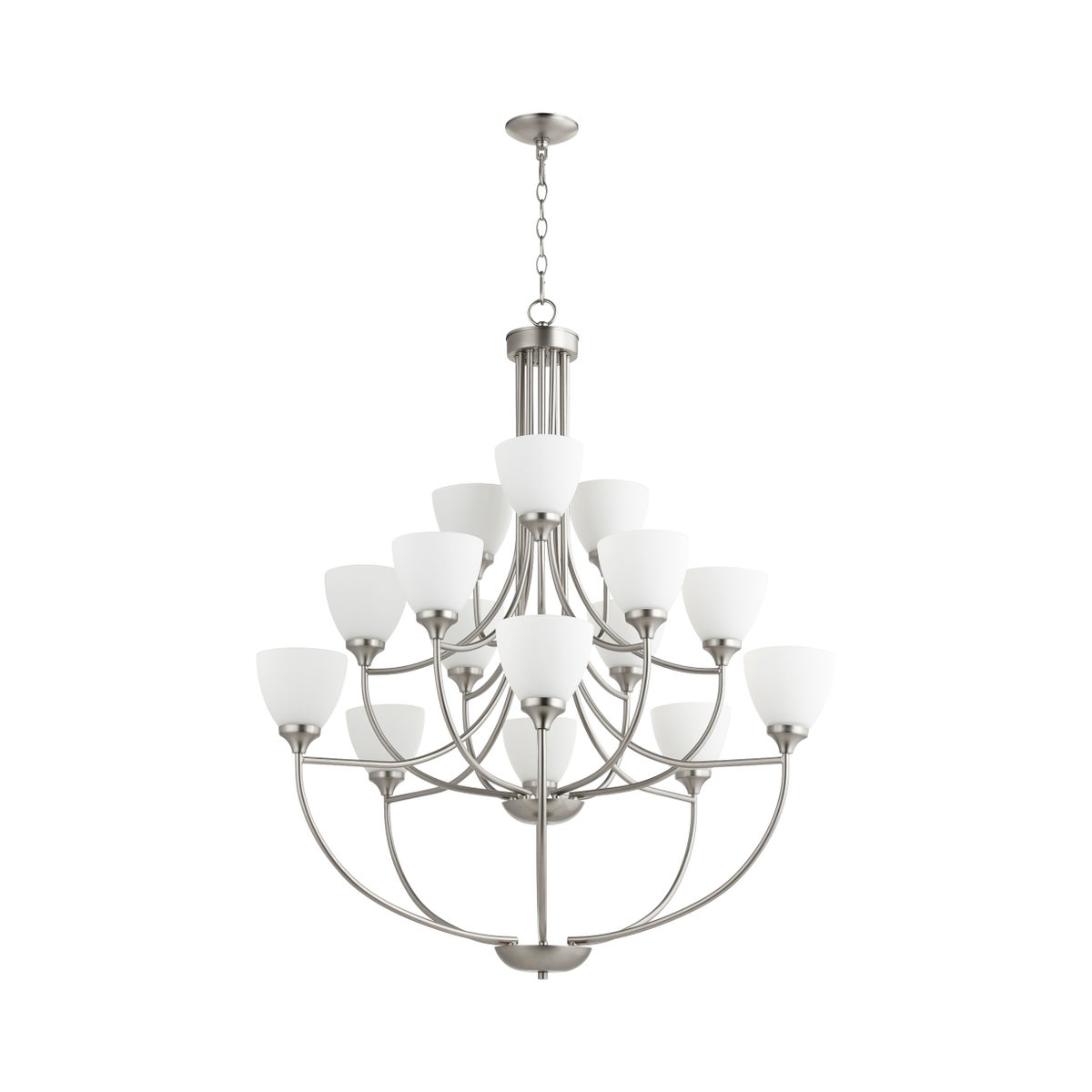 ENCLAVE 15 Light chandelier- Satin Nickel