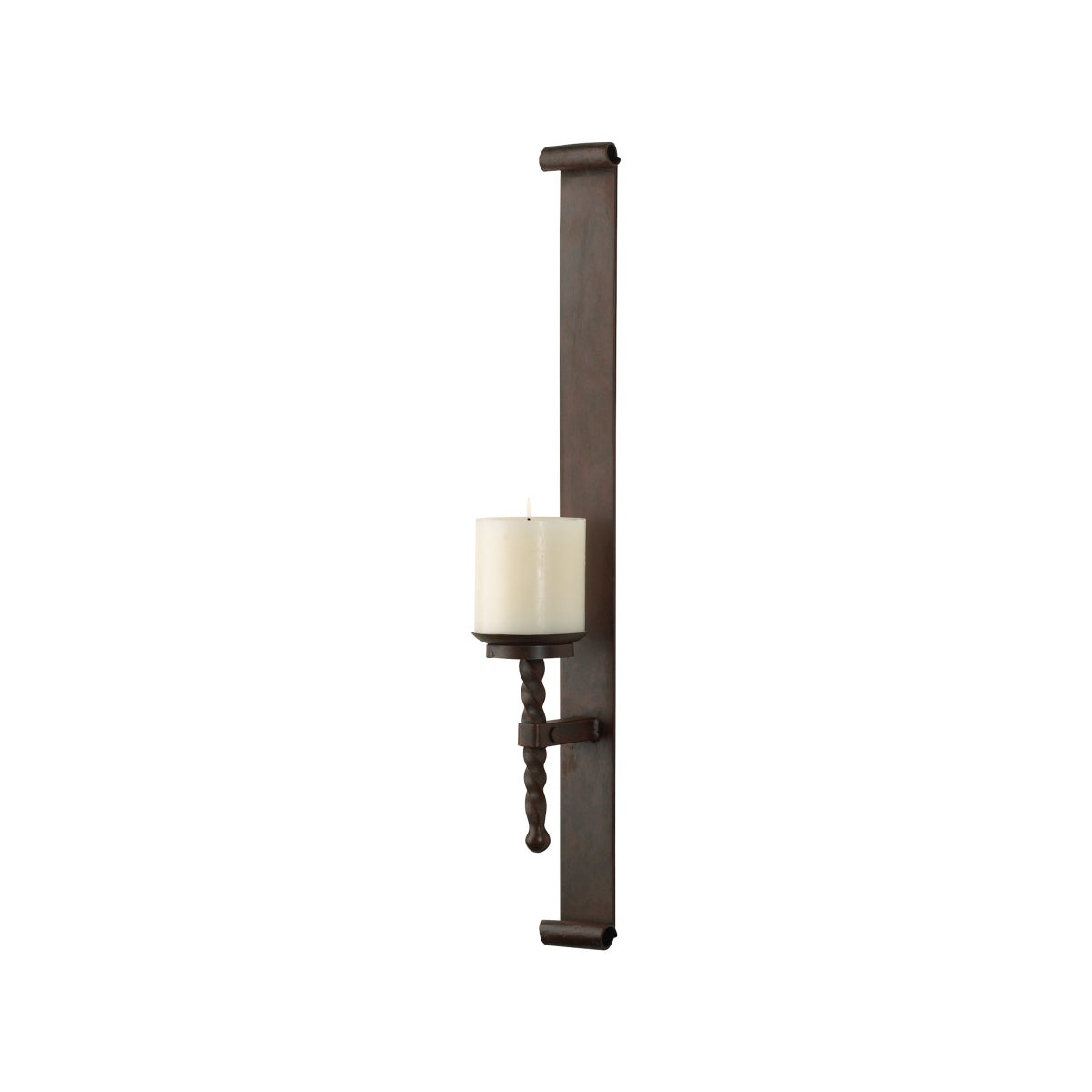 Post Wall Candleholder | Natural Rust