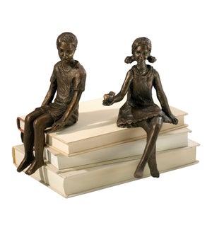 Boy Shelf Figurine | Oiled Bronze