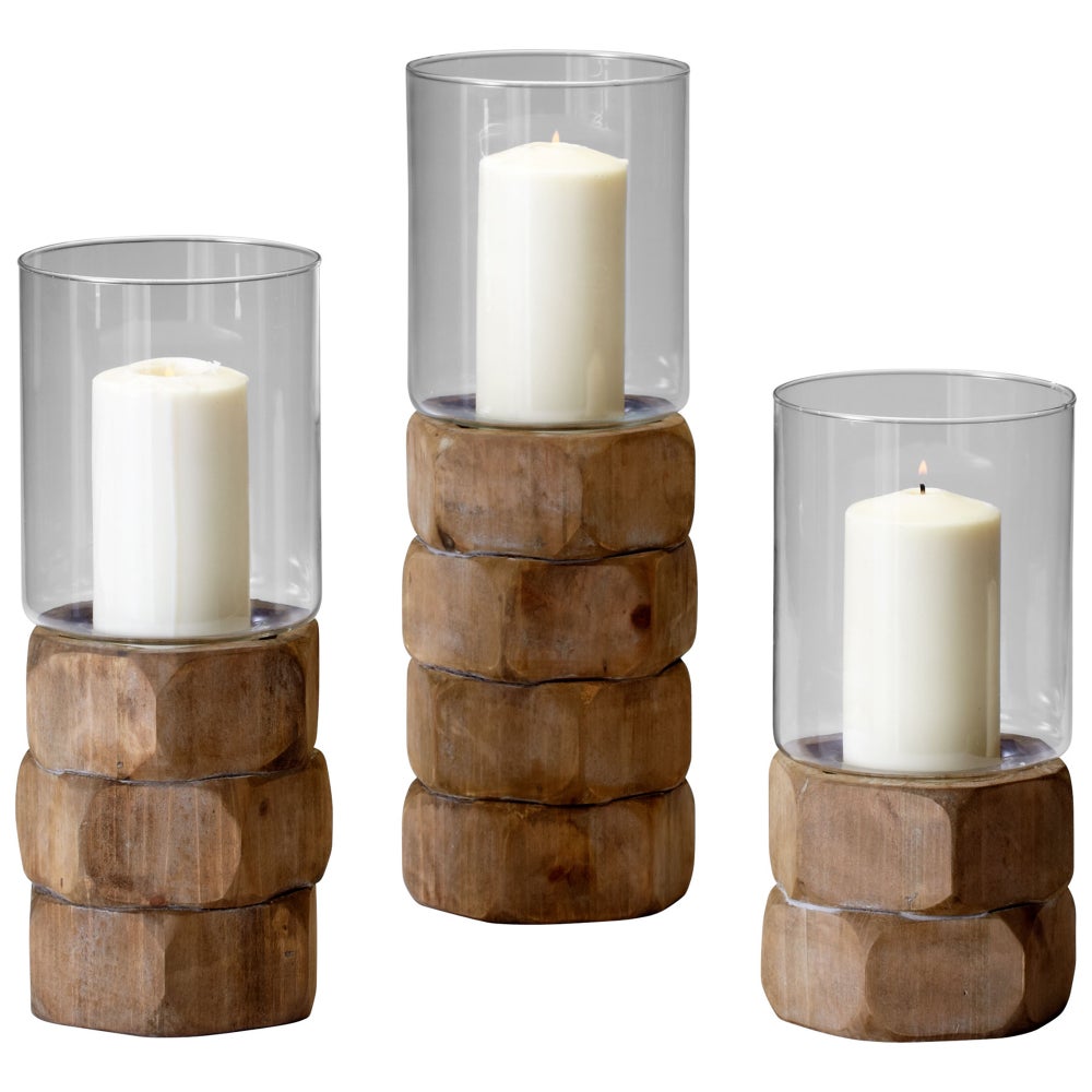Hex Nut Candleholder | Natural Wood - Small