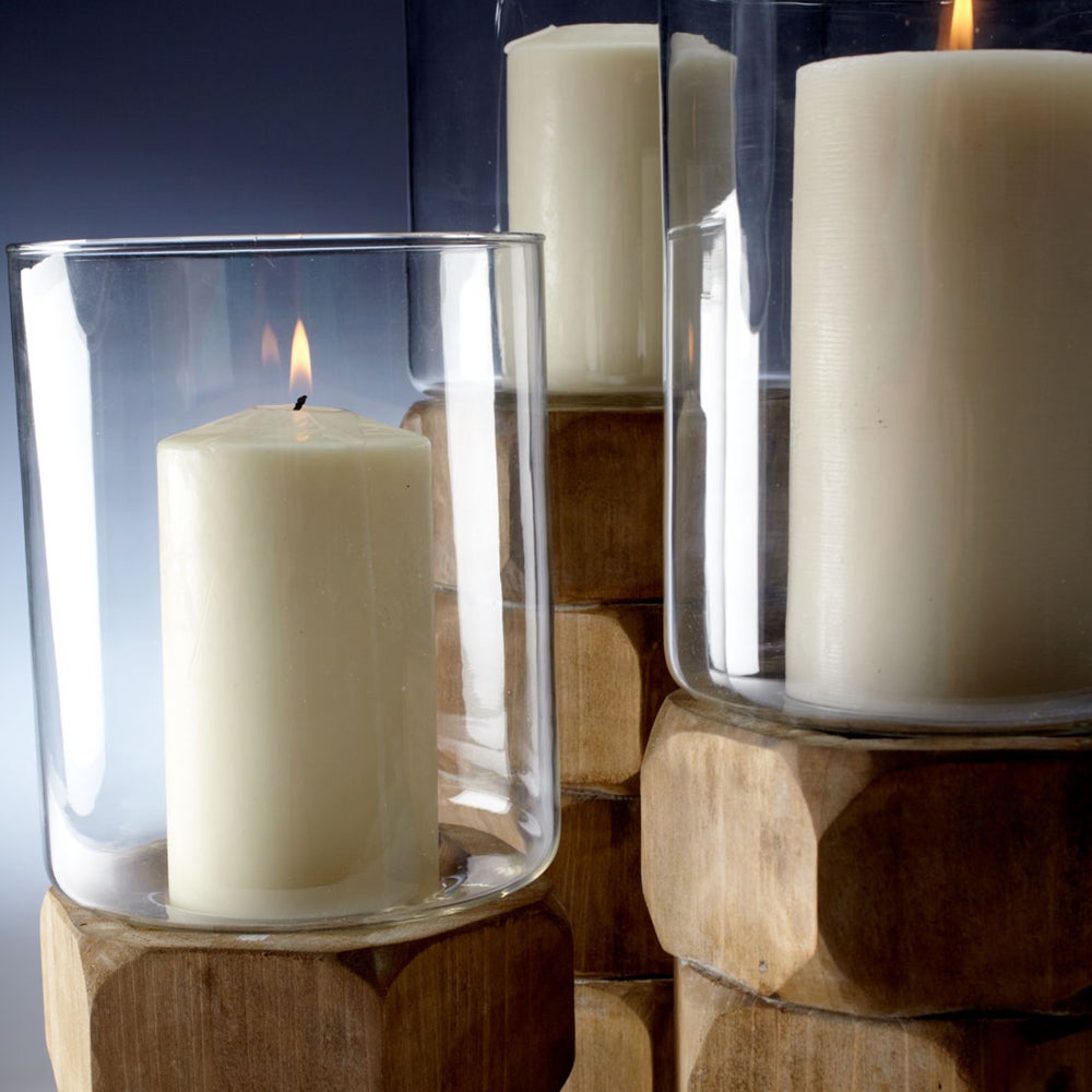 Hex Nut Candleholder | Natural Wood - Medium