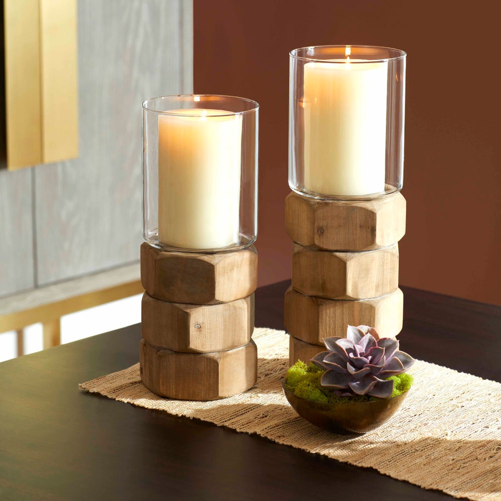 Hex Nut Candleholder | Natural Wood - Large